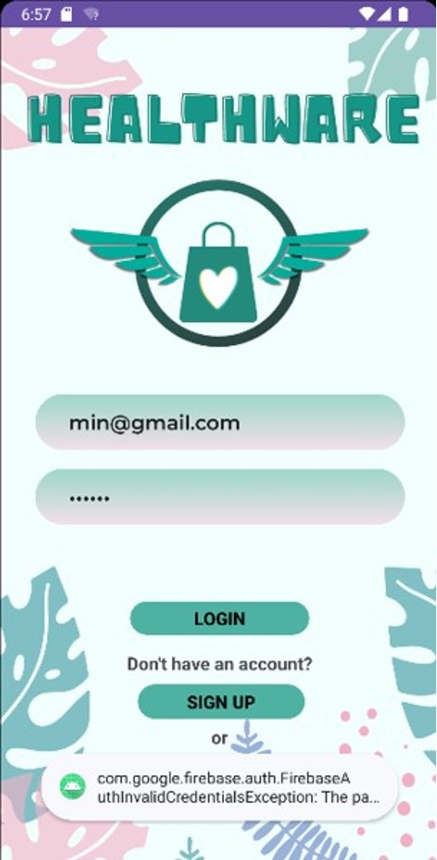 Incorrect Login Information